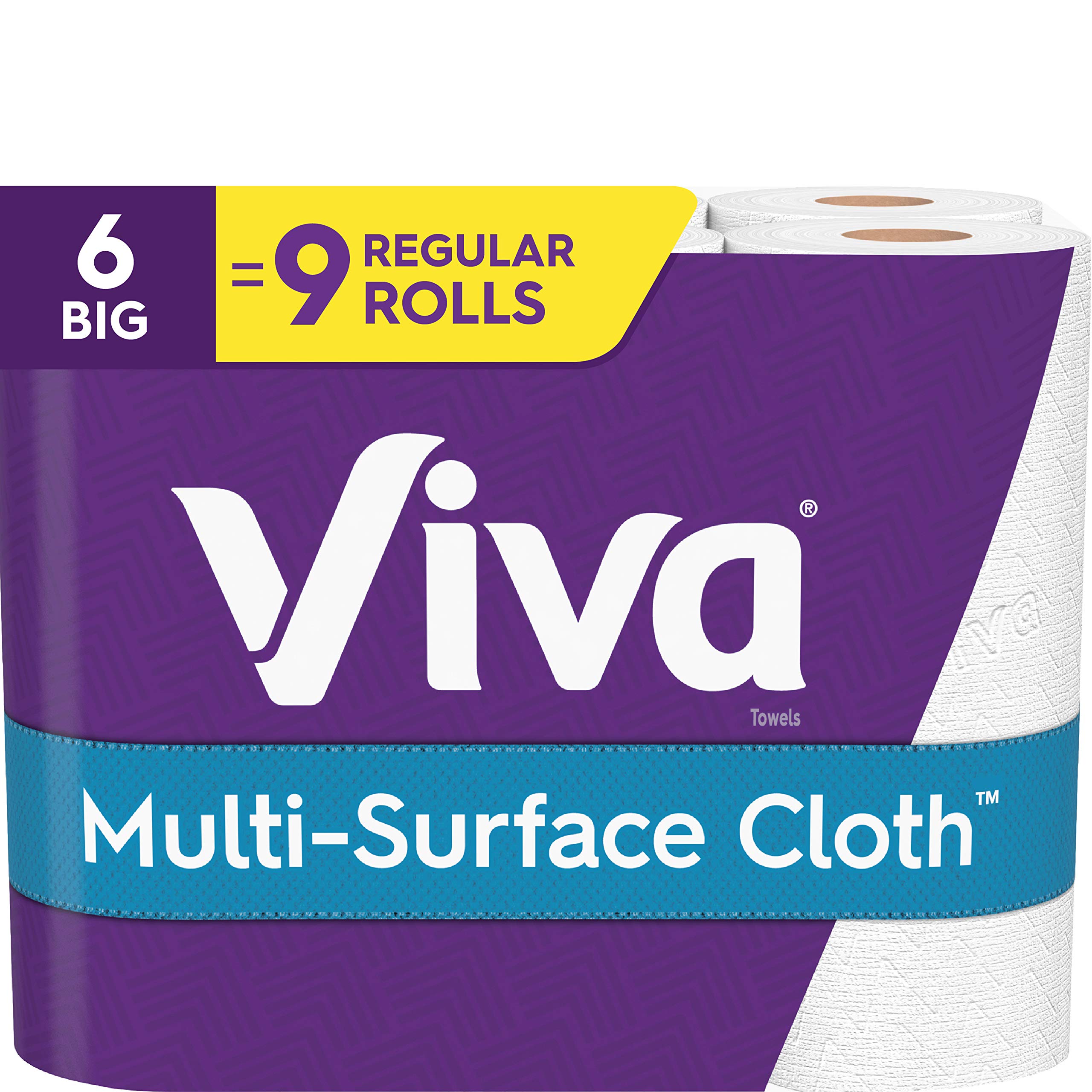 Viva Multi-Surface Cloth Paper Towels - Multi-Purpose - Large Family Size - 6 Big Rolls (83 Sheets Per Roll) - Environm